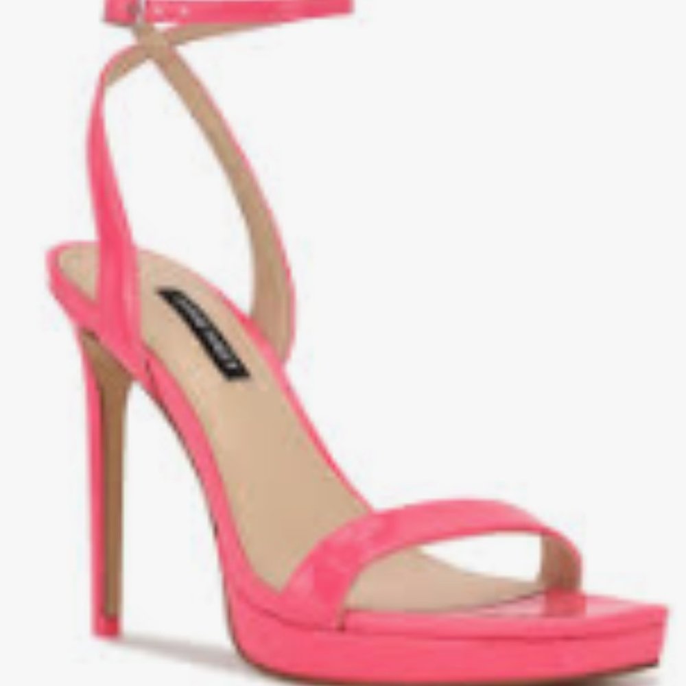 HOST PICK! NIB Nine West Bright Pink Ankle Strap Sandals, 8